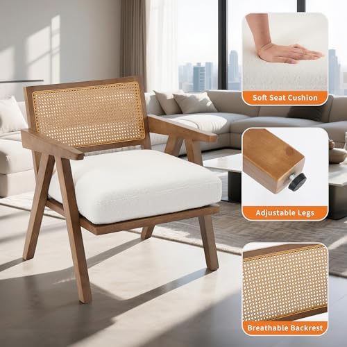 GarveeHome Mid-Century Farmhouse Accent Chair - Image 4