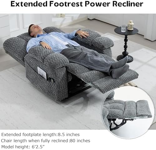 JIKFRIMA Big Man Recliner 500lbs Power Lift Recliner Chair - Image 4