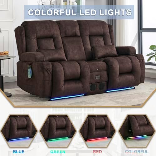 URRED Power Loveseat Recliner Sofa - Image 6