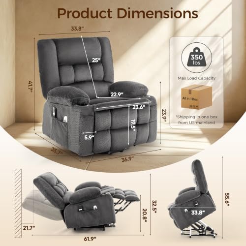 Power Lift Recliner Chair for Elderly, Electric Reclining Lift Chair - Image 2