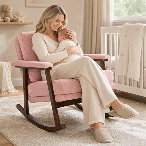Rocking Chair Nursery, Compact Glider Rocking Chair - Image 5