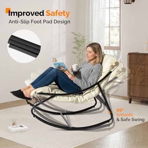 VINGLI Rocking Patio Chairs Set of 2 - Image 6