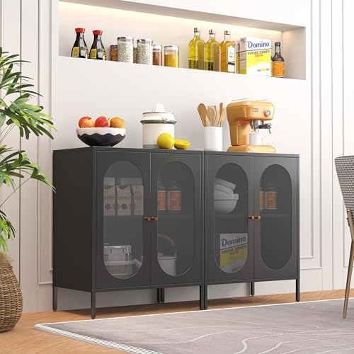 2 Door Accent Cabinet, Metal Storage Cabinet - Image 2