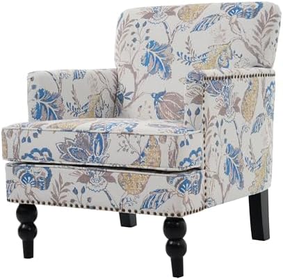 Christopher Knight Home Eve Modern Upholstered Club Chair, Wooden Living Room - Image 7