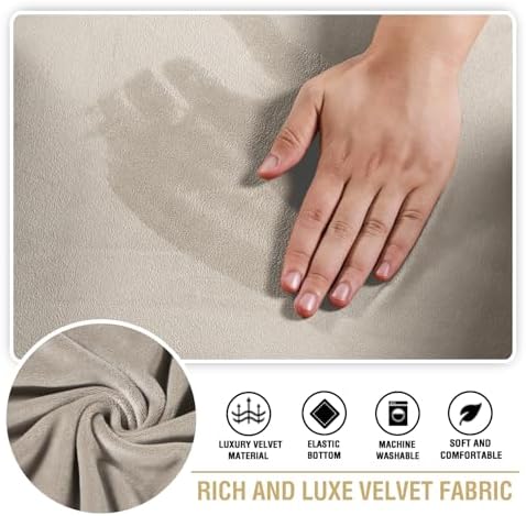 H.VERSAILTEX Stretch Velvet T Cushion Chair Covers - Image 5