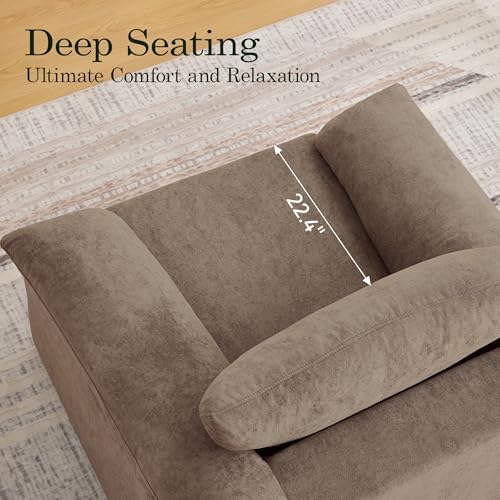 Boneless Single Sofa Chair, Modern Cloud Accent Chair, Comfy Deep Seat Couch - Image 6