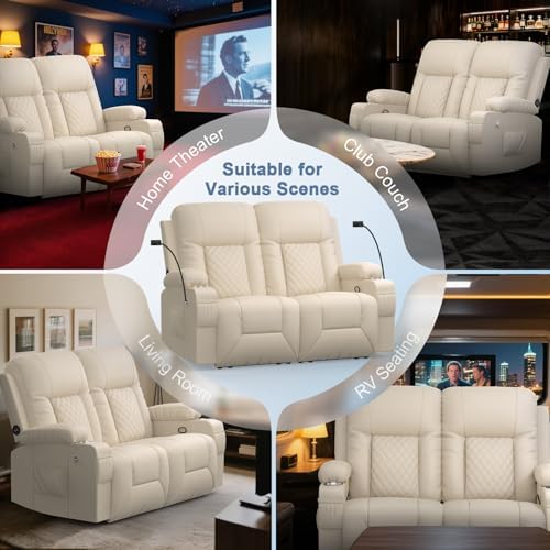 Loveseat Recliner Sofa, Home Theater Seating - Image 6