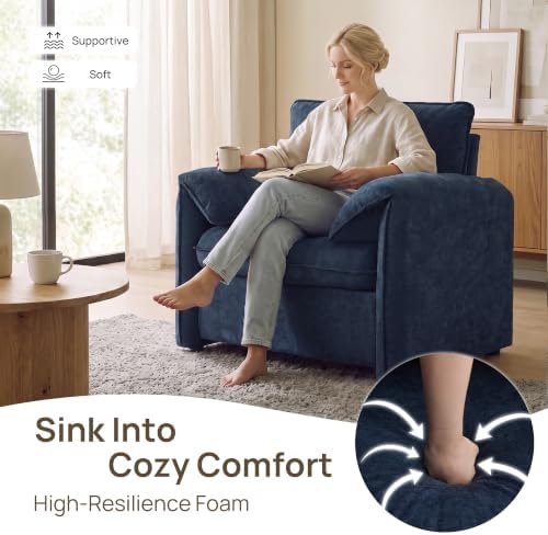 Oversized Accent Chair Set of 2, Comfy Reading Chair - Image 4