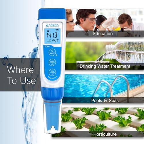 Apera Instruments, LLC-AI314 Premium Series EC60 Waterproof Conductivity Pocket - Image 4