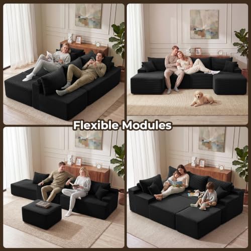 Mangodan Cloud Sectional Couch, Boneless Couches - Image 4
