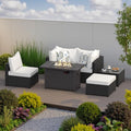 Patio Furniture Set w/ Fire Pit Table by PHONJOROO