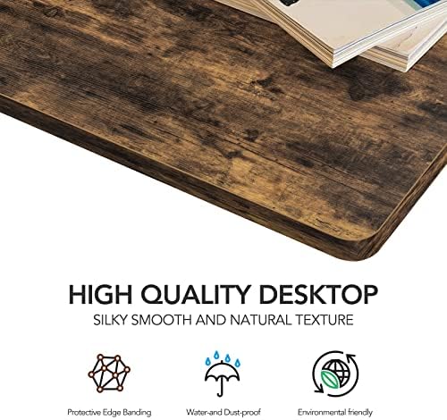 SANODESK One-Piece 1'' Thick 48x30'' Particle Board Table Top, Rustic Brown - Image 6