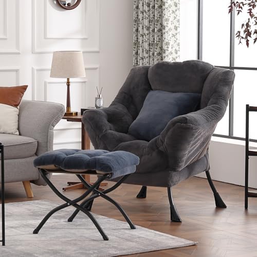 Lazy Chair with Ottoman, Comfy Reading Chair - Image 2
