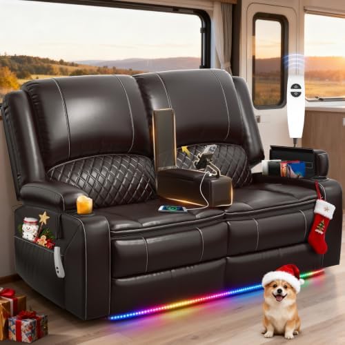 Power Loveseat Recliner Wall Hugger, Reclining Loveseat by MOSGAT
