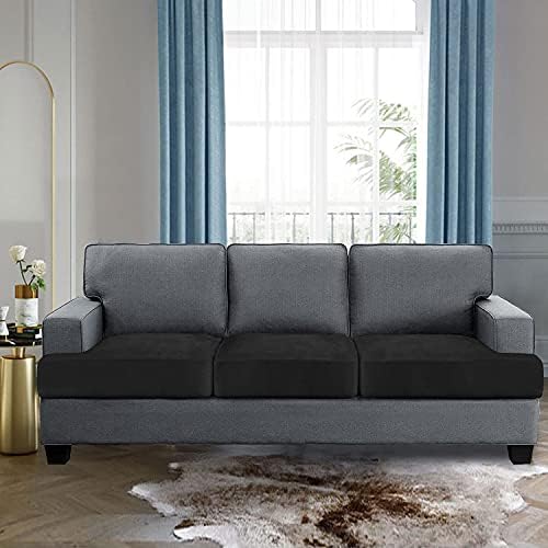 H.VERSAILTEX Stretch Velvet 3 Piece T Cushion Sofa Slipcovers - Image 2