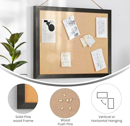 Flash Furniture Rustic Wall Mount Linen Board, - Image 3