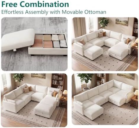 Modular Sectional Sofa, Oversized V-Shaped Couch - Image 5