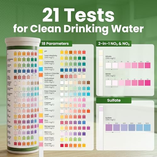 21-in-1 Drinking Water Test Kit – 120 Strips + 2 Bacteria Tests – Easy DIY - Image 5
