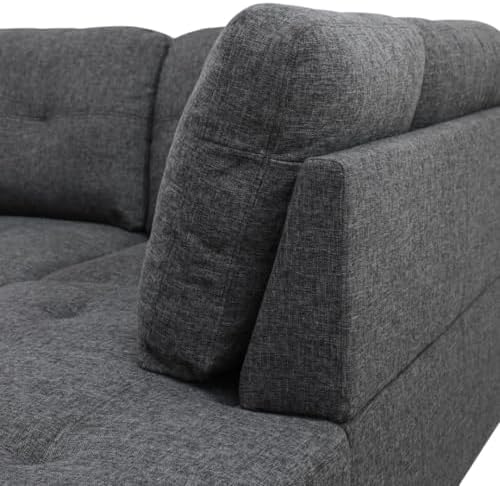 L-Shaped 3-Piece Flannel Sofa - Image 7