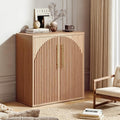 Buffet Cabinet with Storage, 31.5" Sideboard Cabinet w/Fluted Arch Doors & by beronbaer