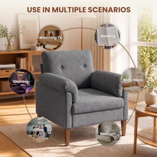 Accent Chair, Modern Upholstered Corner Chair - Image 6