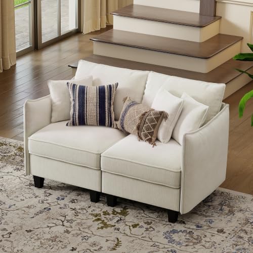 WorthFurni 56.13" Loveseat, Modular Sectional Sofa Couches - Image 6