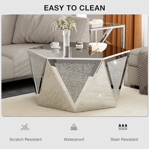IKIFLY Mirrored Coffee Table - Image 7