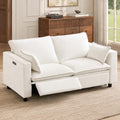 GUEAPY Power Reclining Sofa Loveseat Cloud Couch-Oversized Cream Reclining by GUEAPY