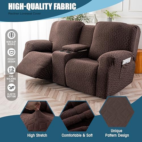 Genina Waterproof Recliner Loveseat Cover, 2 Seat - Image 4