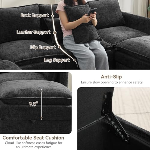 80" Sectional 3 Seater Sofa - Image 4