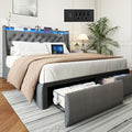 Upholstered Wingback Queen Bed Frame by Doltoro