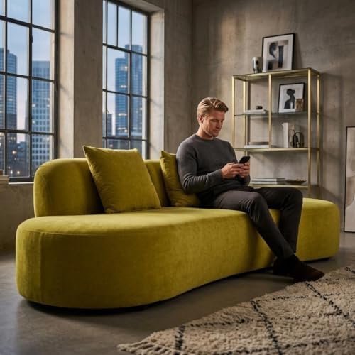 Container Furniture Direct 90" Curved Sofa - Image 4
