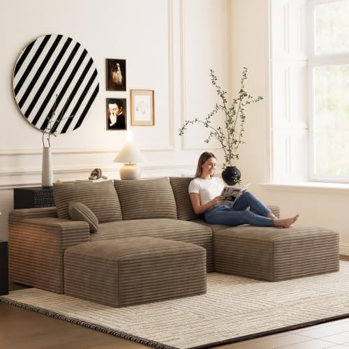 ONEMMLION 108" Oversized Cloud Boneless Couch Modular Sofas - Image 2