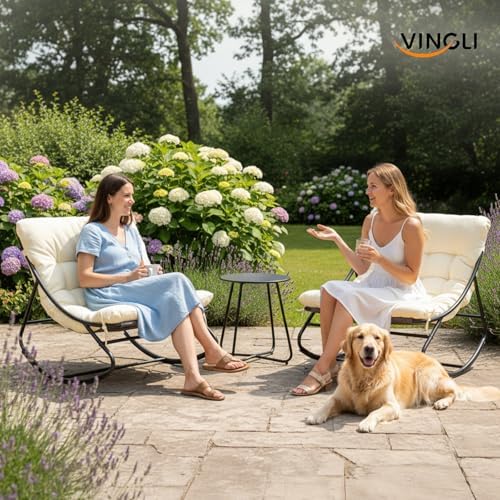 VINGLI Rocking Patio Chairs Set of 2 - Image 7
