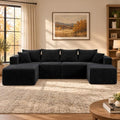 118" Boneless Couch, Modular Sectional Sofa by Yimilife