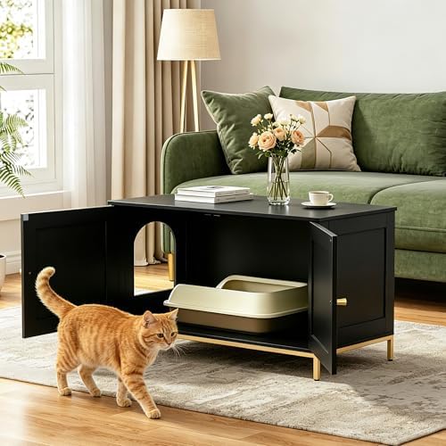 Homhedy 35.4" L Cat Litter Box Enclosure - Image 2