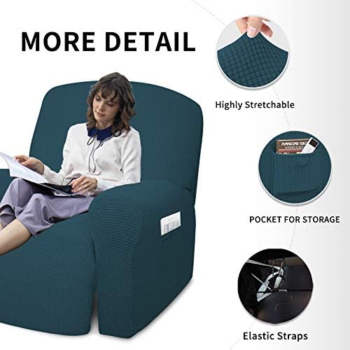 Easy-Going 4 Pieces Oversized Recliner Stretch Sofa Slipcover Sofa Cover - Image 4