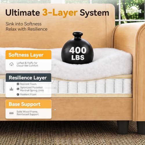 SUNSHINE VALLEY Modular Sectional Sofa Set Living Room 2-Piece Deep Seats - Image 5