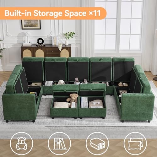 127'' Oversized U Shaped Modular Sofa, Sectional Couches - Image 3