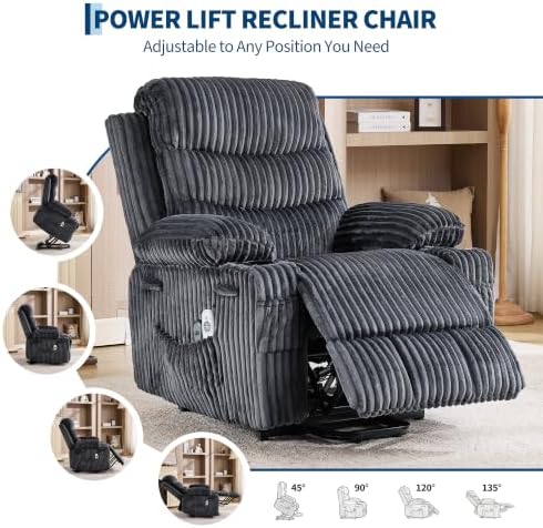 Garvee Oversized Power Lift Recliner Chair - Image 5