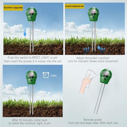 2Pcs Soil Moisture Meter, 3 in 1 Moisture Meter - Image 4