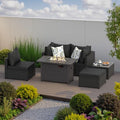 Patio Furniture Set w/ Fire Pit Table by PHONJOROO