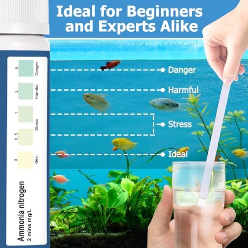 Ammonia Test Strips for Fish Tank: 100 Count Aquarium Ammonia Test Strips for - Image 3