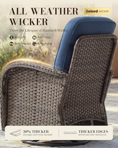 Belord Upgraded 6“ Cushion Luxury 6 Piece Patio Furniture Set - Image 5