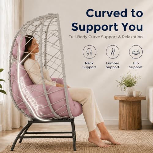 SWITTE Outdoor Wicker Egg Chair - Image 6