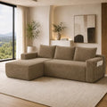 96 inch Boneless Couch, Modular L-Shaped Cloud Sectional Sofa by Yomsum
