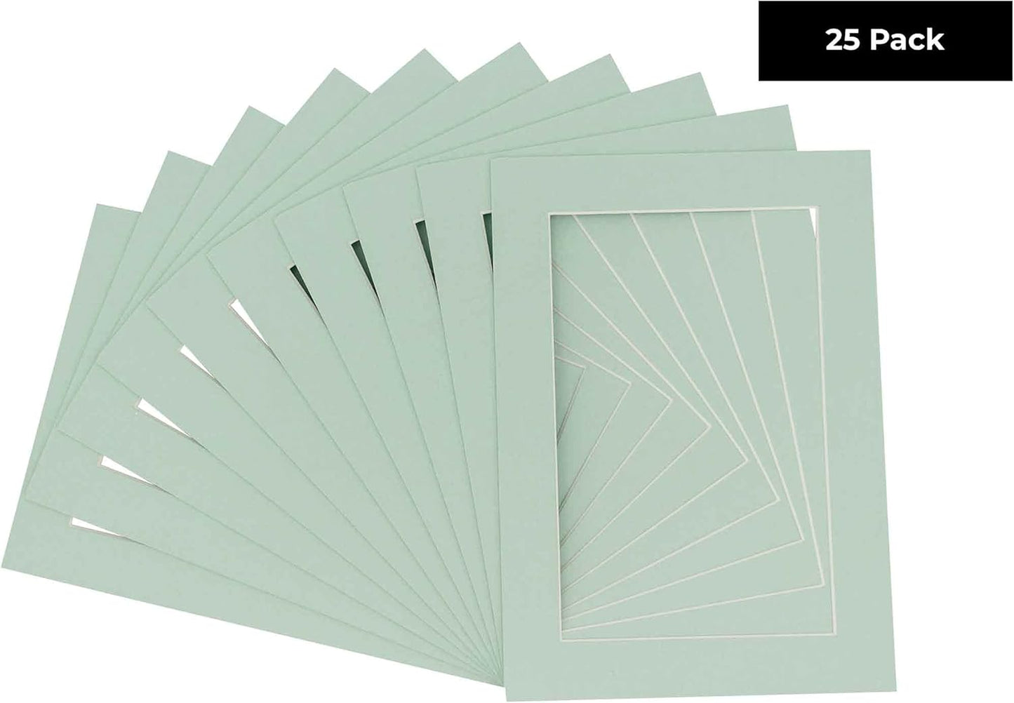 11x14 Mat for 8.5x11 Photo - Precut Honeydew Green Picture Matboard for Frames Measuring 11 x 14 Inches - Bevel Cut Matte to Display Art Measuring 8.5 x 11 Inches - Acid Free Pack of 25 MATS