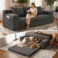 69" 3 Seater Convertible Folding Sofa Bed, Boneless Couch by ZIYDILY