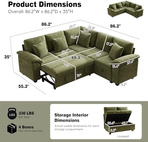 Ihanherry 86" Modular Sectional Sofa - Image 3