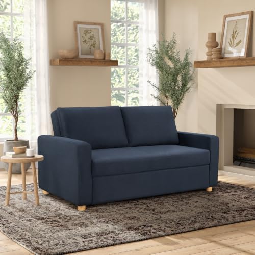 Serta Tulsa 72" Convertible Sleeper Loveseat, Queen Size, Dreamcoil Comfort by SertaDreamConvertibles